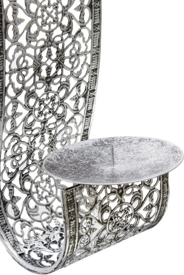 Home affaire Wandkerzenhalter Nandi Set 2-teilig Weiß Metall - Bild 4