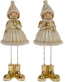 Myflair Weihnachtsfigur Winterkinder Set 2 St. Beige/Gold Bild 2