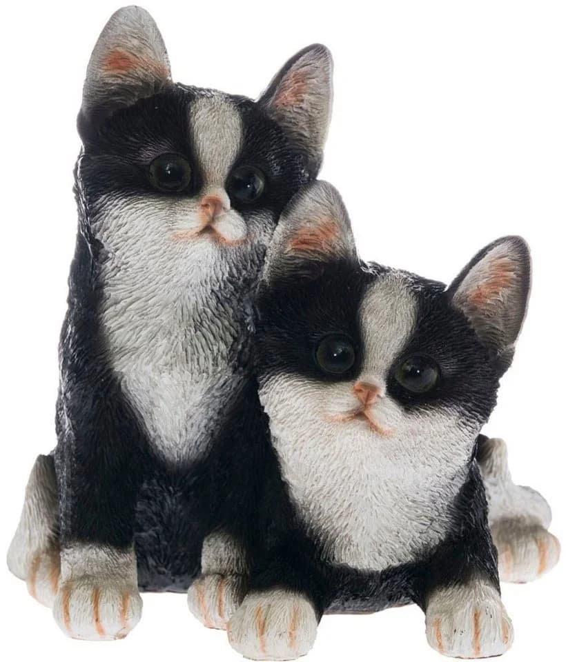 Dekofigur "Katzenkinder" Schwarz/Weiß Polyresin MyFlair