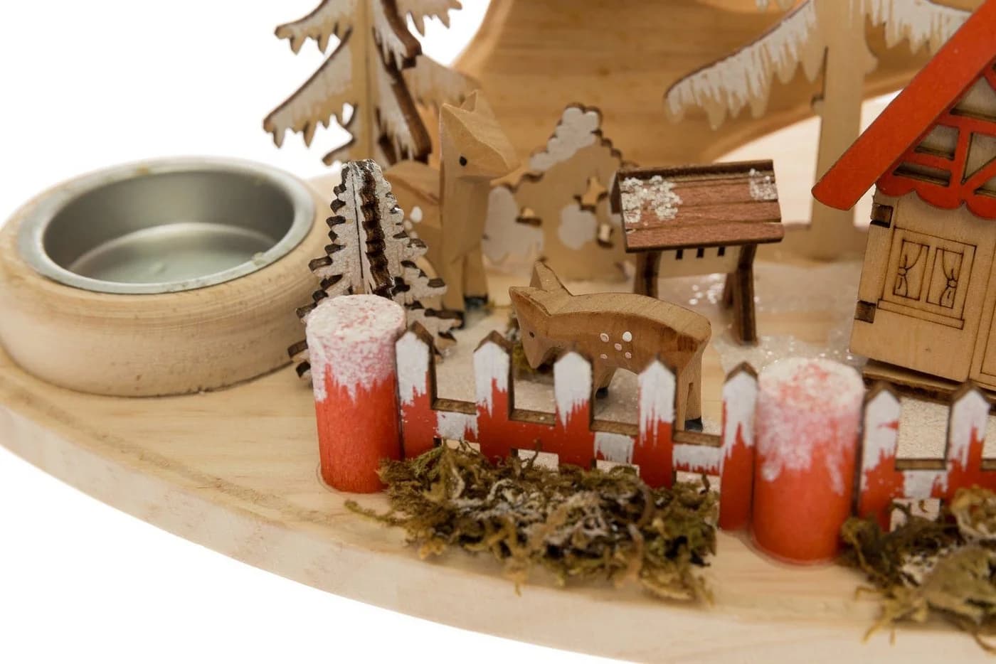 OTTO home Teelichthalter Weihnachtsdeko Winterlandschaft Holz