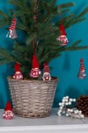 Myflair Möbel & Accessoires Weihnachtsfigur Wollwichtel Baumhänger Rot Bild 3