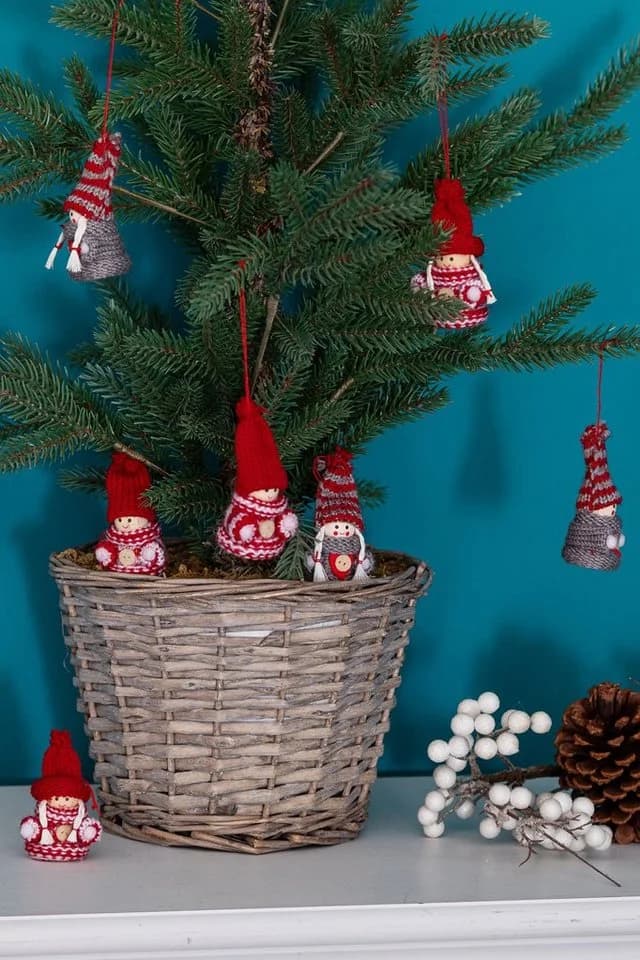 Myflair Möbel & Accessoires Weihnachtsfigur Wollwichtel Baumhänger Rot - Bild 3