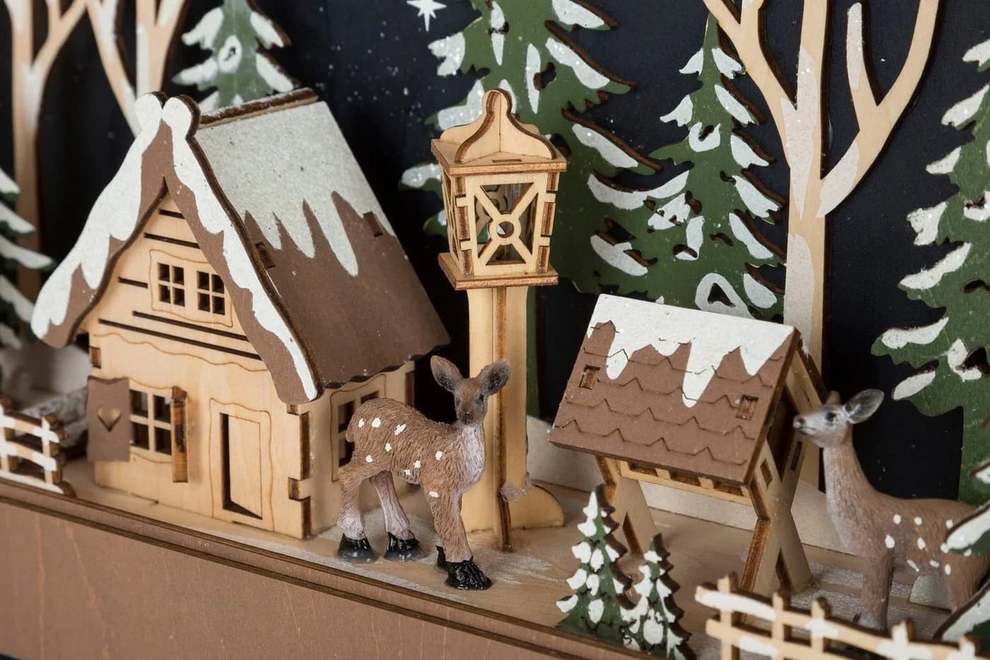 Myflair Möbel & Accessoires Dekoobjekt Koffer mit LED-Dekoration, Weihnachtsdeko aus Holz - Bild 5