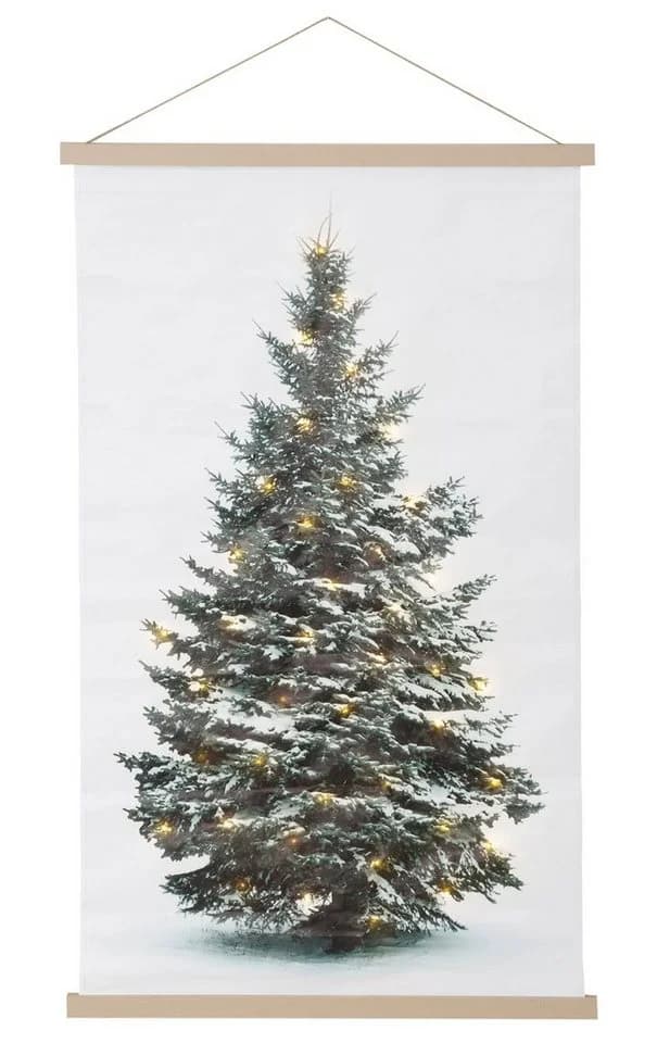 Home affaire LED-Bild Wandbehang Tannenbaum Grün/Weiß - Bild 3