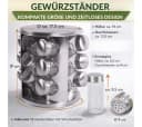 Topanbieter999 Gewürzregal Set 12 Gläser drehbar silber Bild 3
