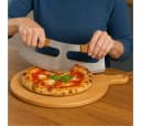 Topanbieter999 Pizzaschneider Set mit Pizzabrett, Buchenholz & Edelstahl Bild 3