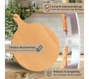 Topanbieter999 Pizzaschneider Set mit Pizzabrett, Buchenholz & Edelstahl Bild 5