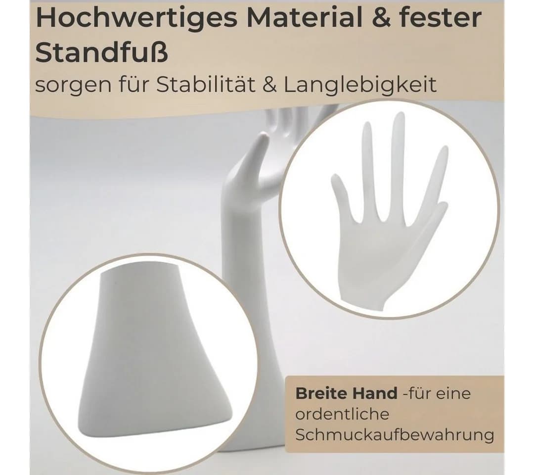 Topanbieter999 Schmuckständer Schmuckhand Weiß Design - Bild 3