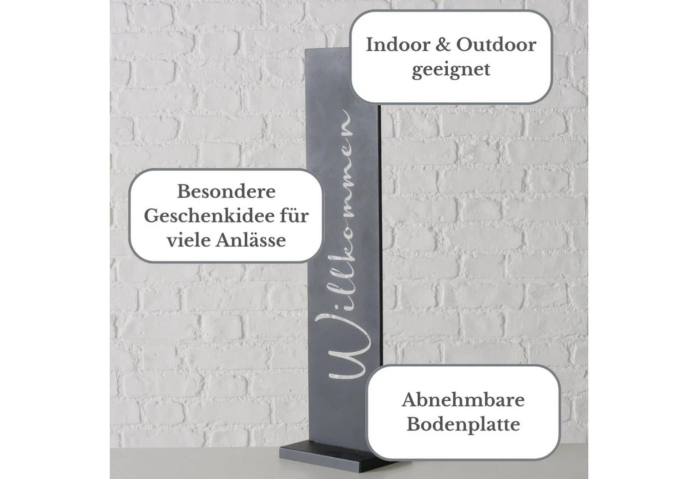 Topanbieter999 Dekoaufsteller Willkommen Metall - Bild 4