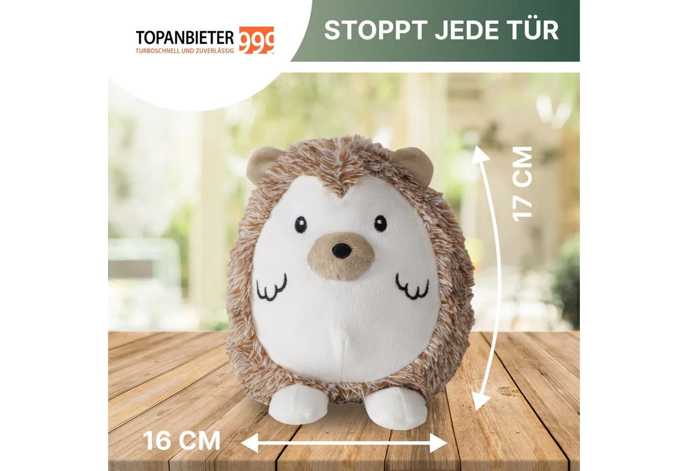 Topanbieter999 Türstopper Igel 2er Set Braun Dunkelbraun - Bild 5