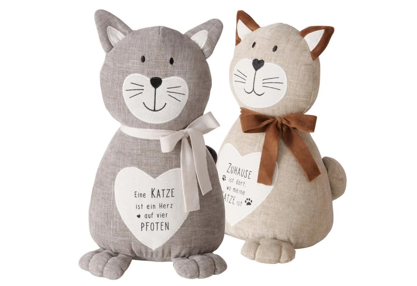 Topanbieter999 Türstopper 2er Set Katze Maunzi Beige Grau - Bild 2