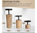 Topanbieter999 Kerzenständer 3er Set Schwarz/Braun Holz Metall Bild 1