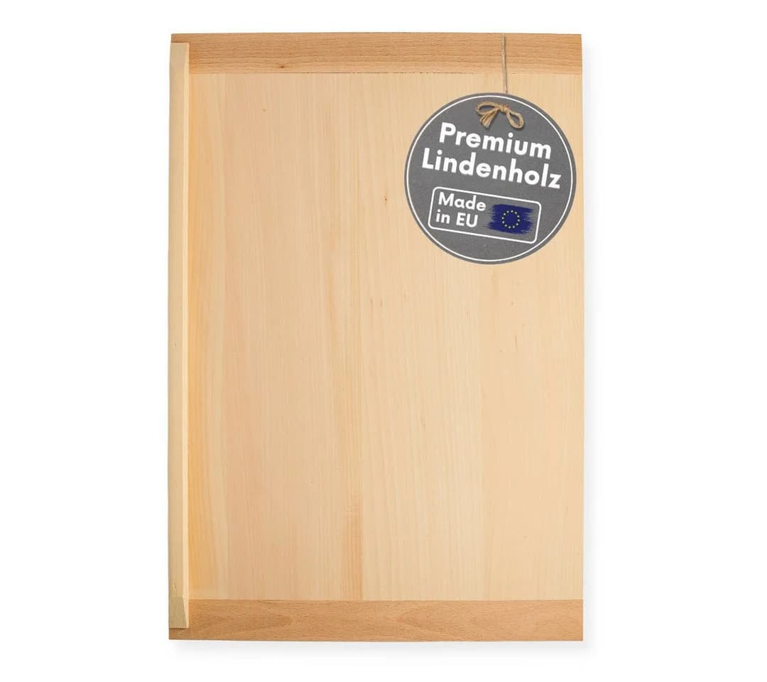 Topanbieter999 Backbrett Lindenholz 60x40 cm mit Leisten - Bild 2