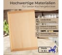 Topanbieter999 Backbrett Lindenholz 60x40 cm mit Leisten Bild 4