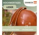 Topanbieter999 Türstopper PU Lederball Braun mit Schlaufe Bild 3