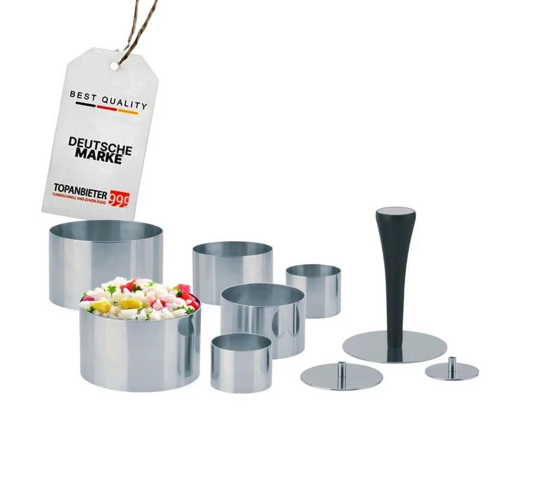 Topanbieter999 Speiseringe Set 10-tlg. Edelstahl Silber - Bild 2