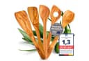 Topanbieter999 Kochbesteck-Set 5-tlg. Olivenholz Braun Bild 2