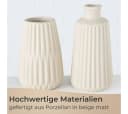 Topanbieter999 Dekovase 2er Set Beige Porzellan Skandinavisch Bild 1