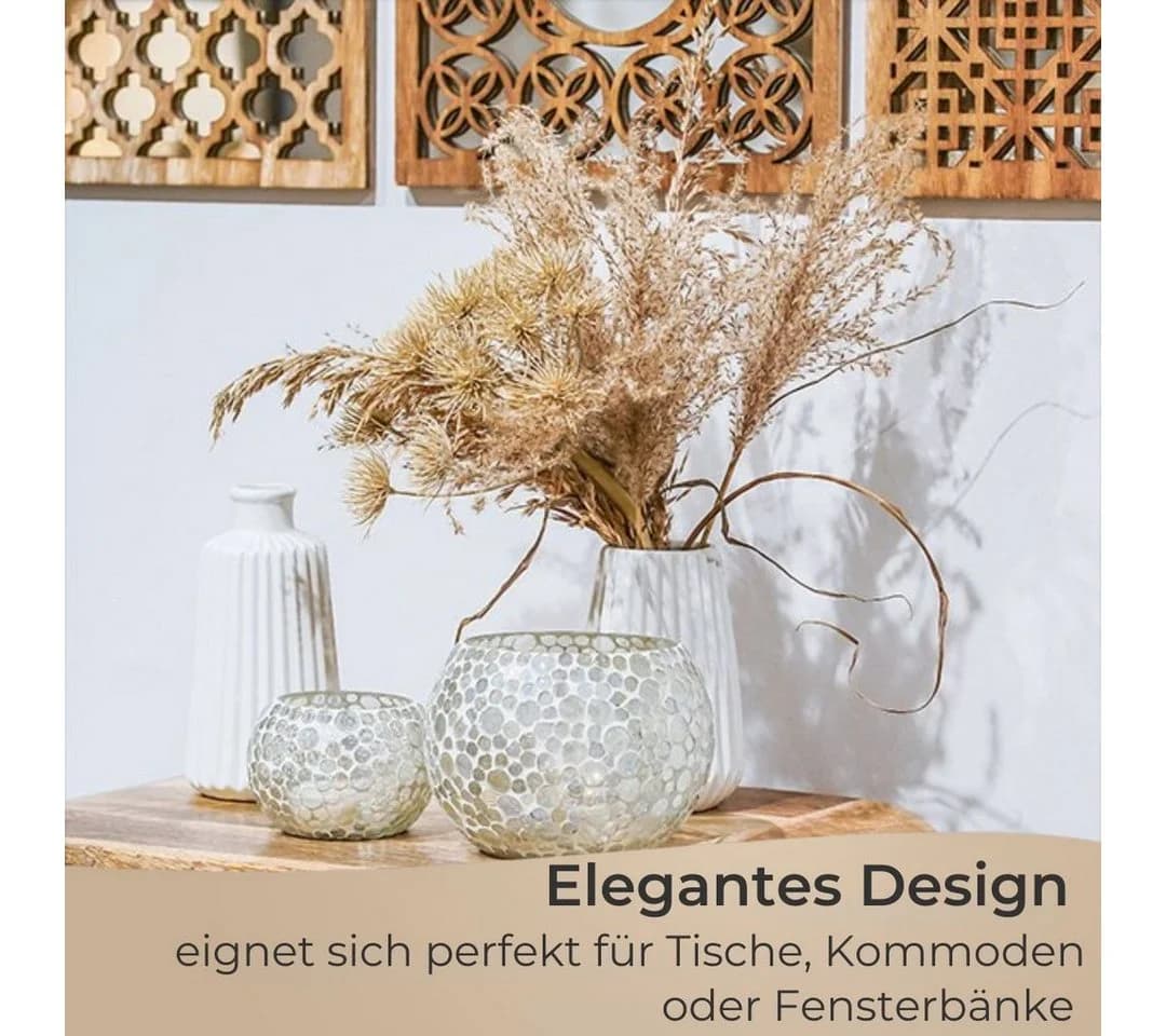 Topanbieter999 Dekovase 2er-Set Weiß Matt Porzellan - Bild 5