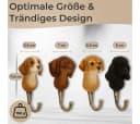 Topanbieter999 Garderobenhaken Hundekopf 4er Set Polyresin Zinklegierung Bild 1