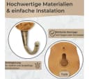 Topanbieter999 Garderobenhaken Hundekopf 4er Set Polyresin Zinklegierung Bild 3