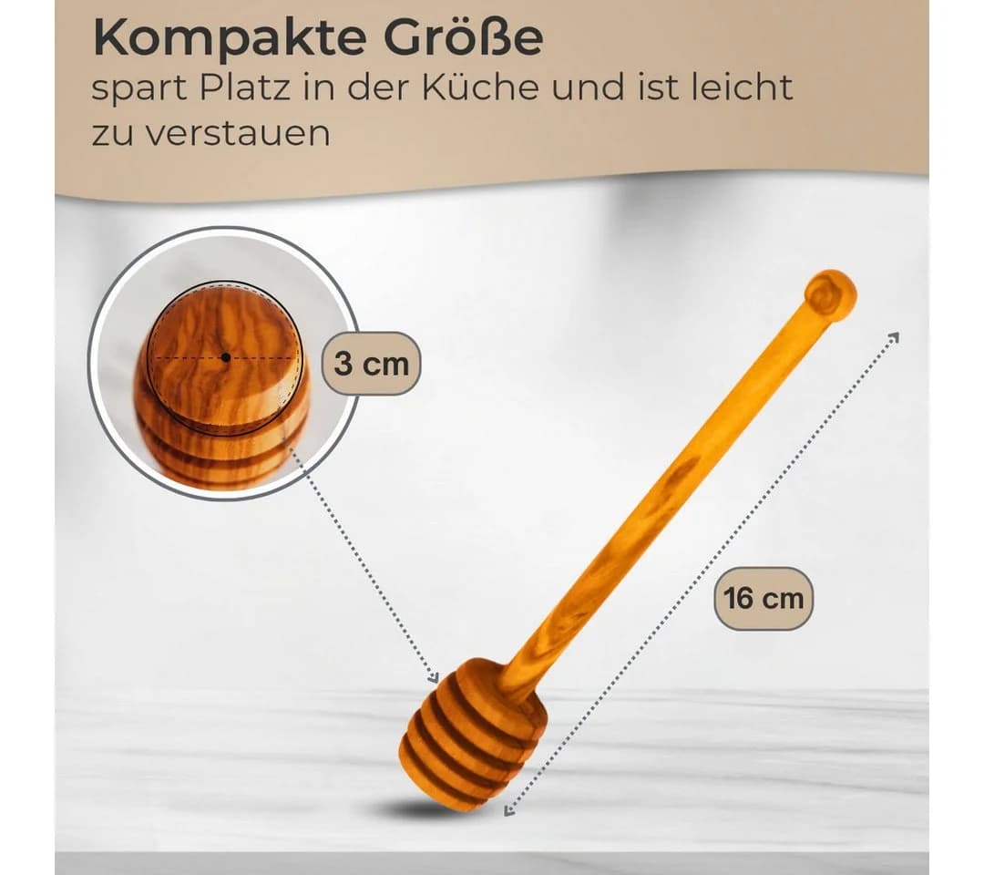 Topanbieter999 Honiglöffel Olivenholz 16 cm Tropffrei