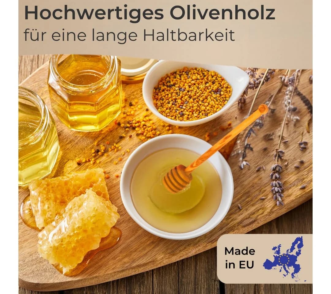 Topanbieter999 Honiglöffel Olivenholz 16 cm Tropffrei - Bild 4
