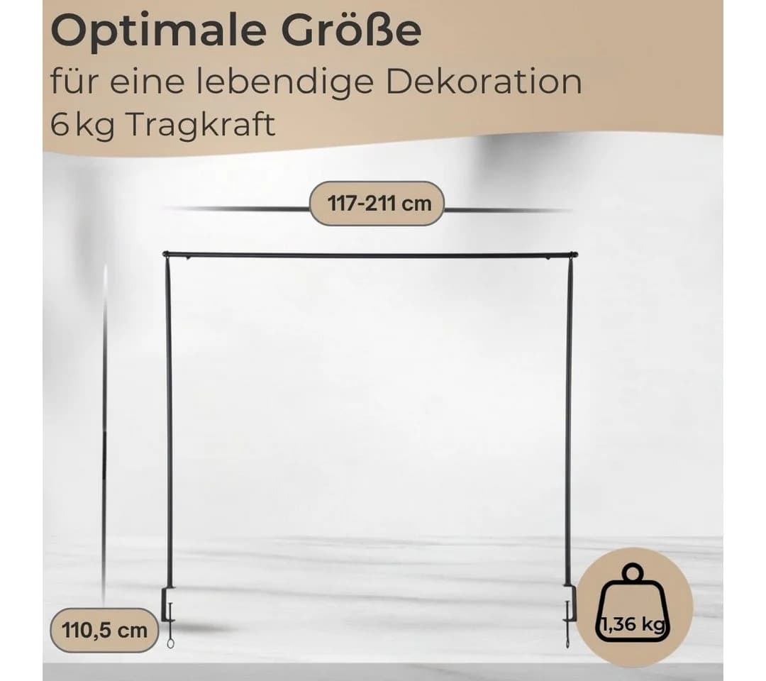 Topanbieter999 Deko-Tischgestell Metall Schwarz Ausziehbar - Bild 3
