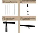 Topanbieter999 Deko-Tischgestell Metall Schwarz Ausziehbar Bild 5
