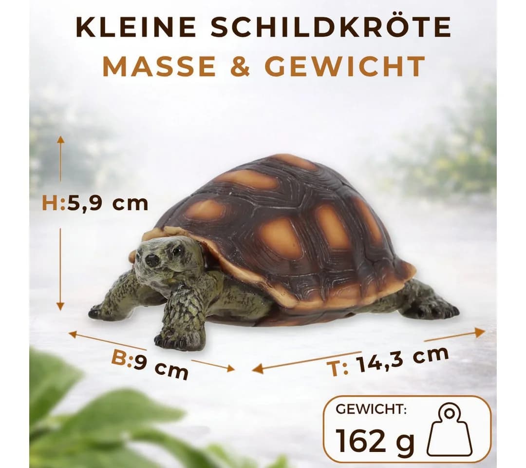 Topanbieter999 Gartenfigur Schildkröte Braun Polyresin
