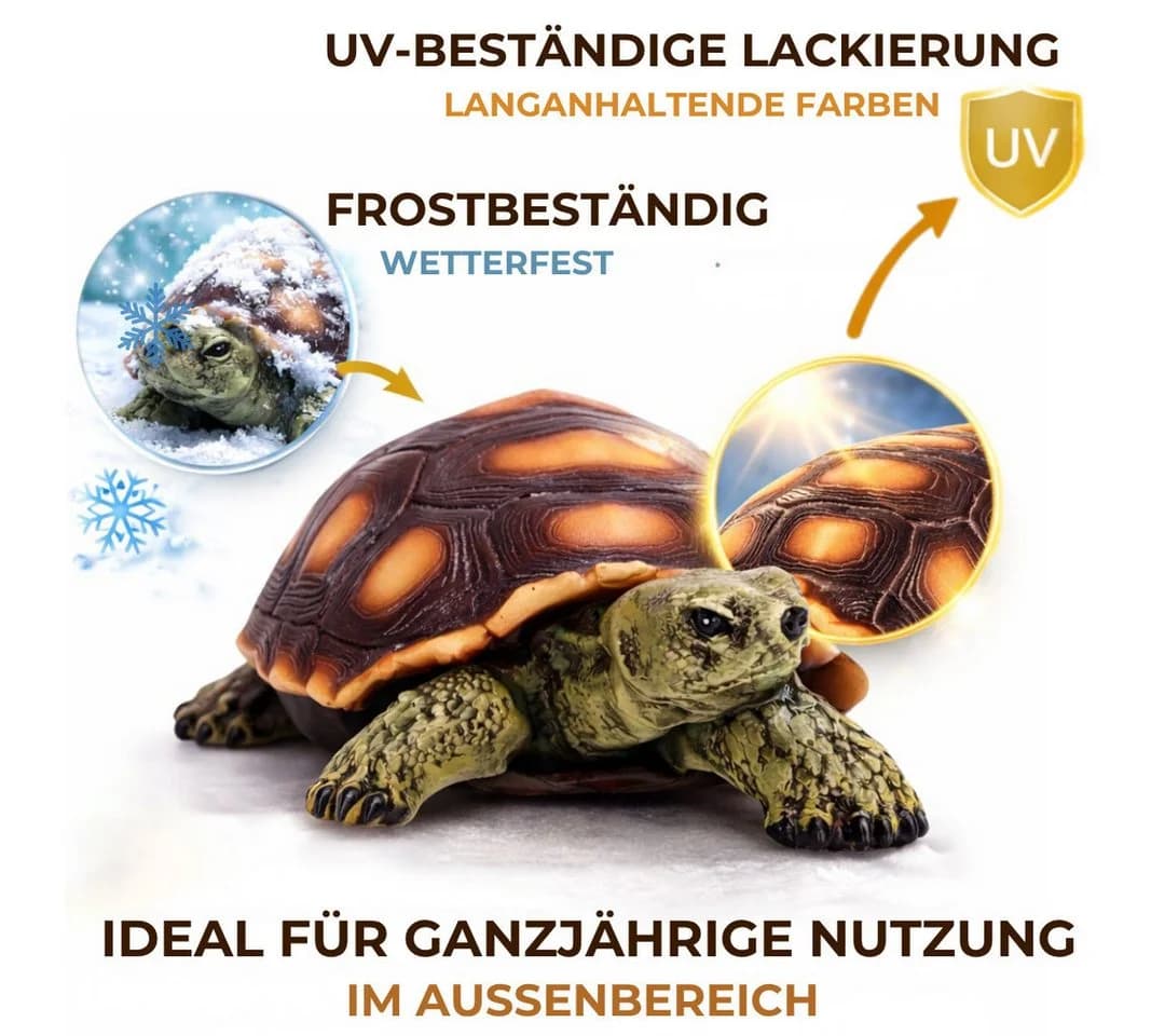 Topanbieter999 Gartenfigur Schildkröte Braun Polyresin - Bild 3