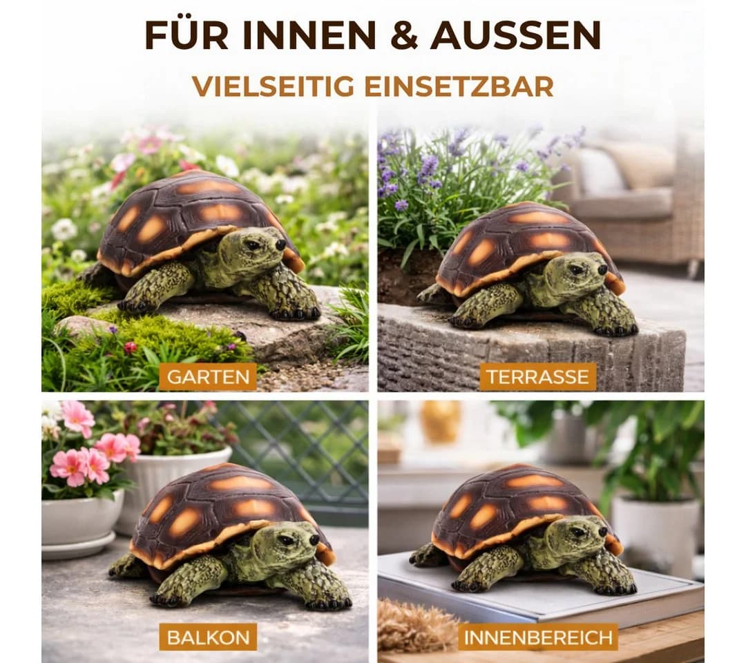 Topanbieter999 Gartenfigur Schildkröte Braun Polyresin - Bild 4