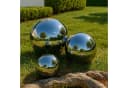 Köhko 3er Set polierte Edelstahl-Gartenkugeln Silber Bild 3