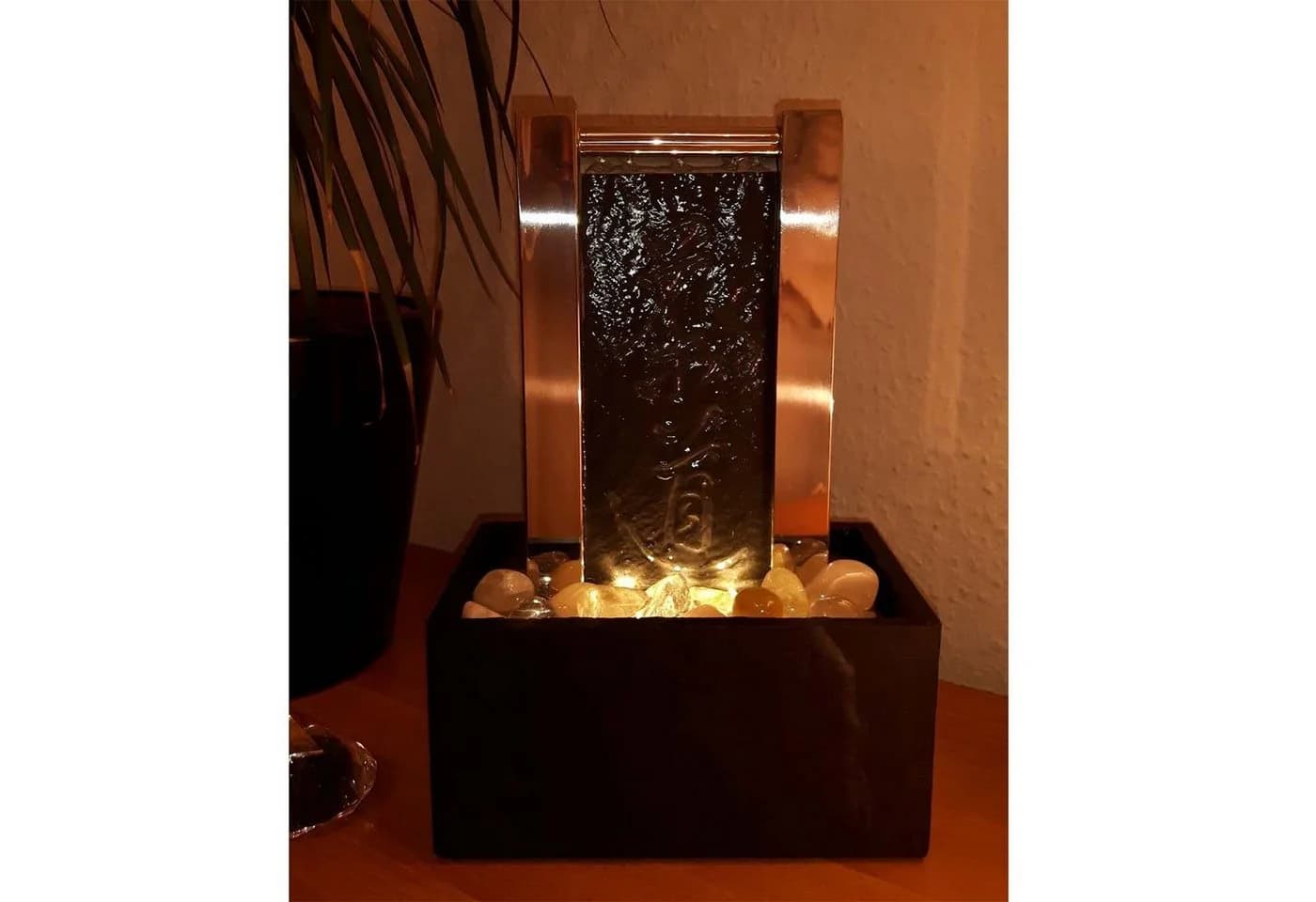 Köhko Zimmerbrunnen Teezeremonie mit LED-Beleuchtung & Naturstein - Bild 4