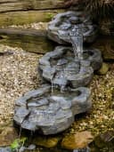 Köhko 3-teiliger Bachlauf Mulde-Mündung Wasserfall Quelle Polyresin Bild 1