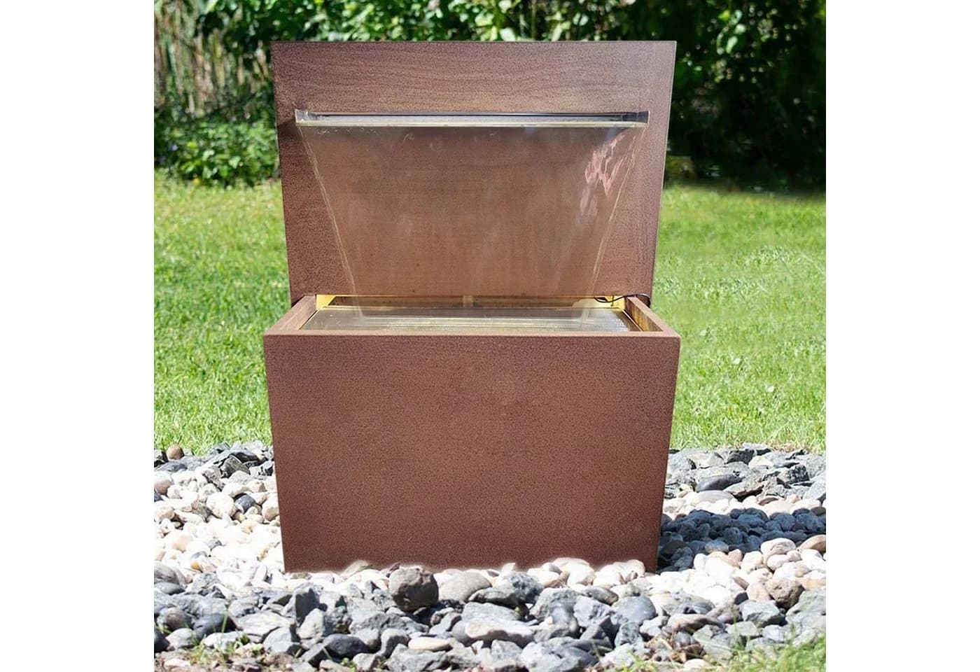 Köhko Gartenbrunnen Argentinien mit LED Beleuchtung Cortenstahl/Edelstahl - Bild 2