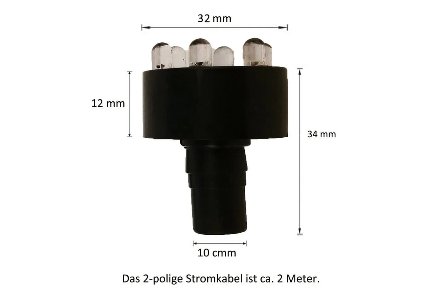 Köhko Gartenleuchte 6-LEDs-Ring für Springbrunnen mit Trafo