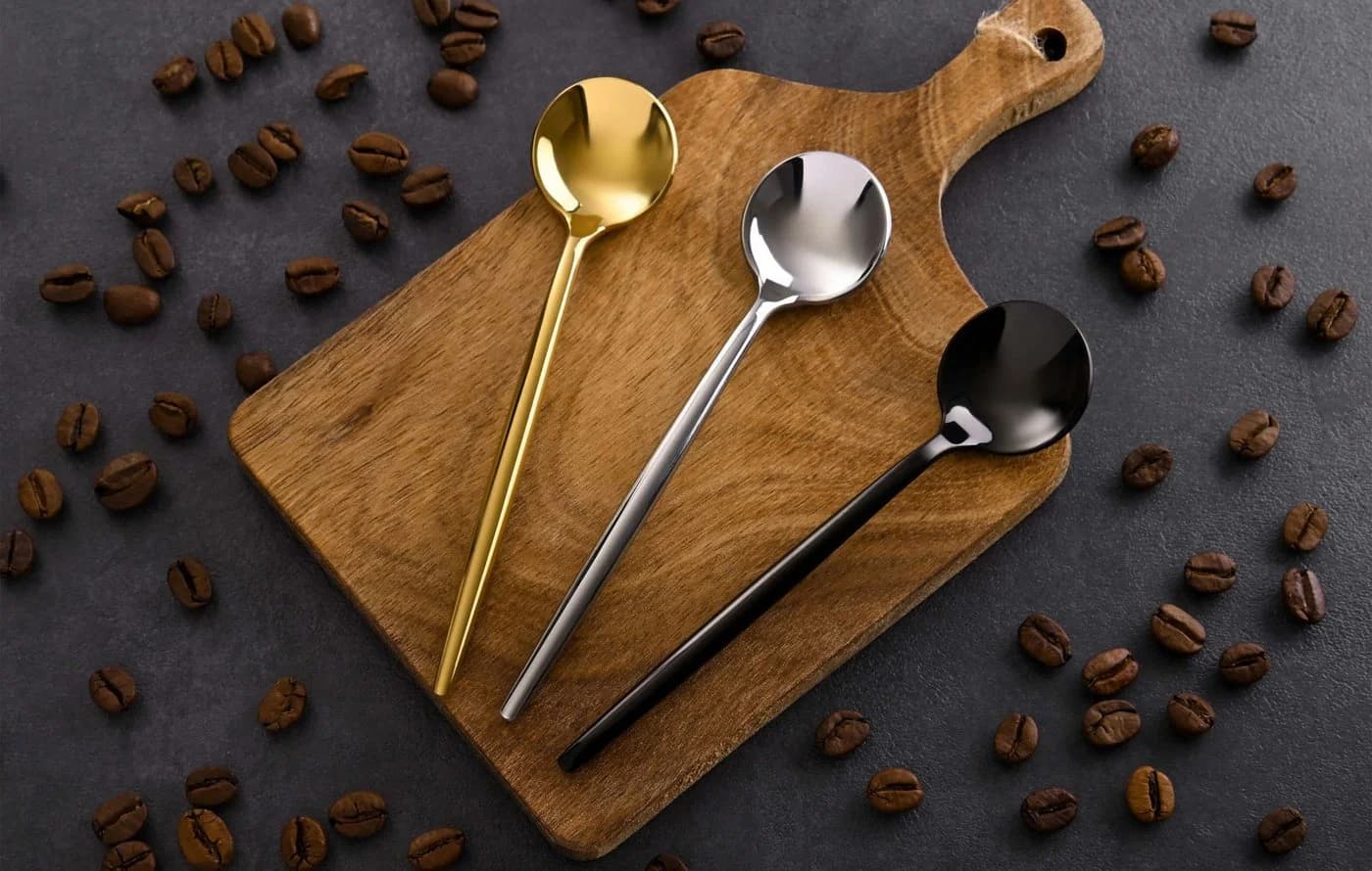 GRÄWE Kaffeelöffel 6-teilig Provence gold Edelstahl