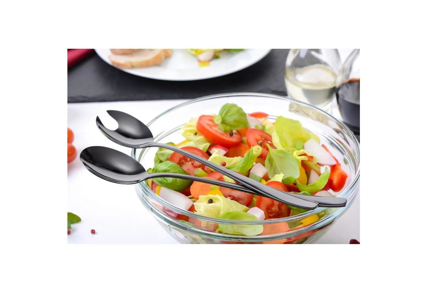 GRÄWE Salatbesteck 2-tlg. Edelstahl Schwarz