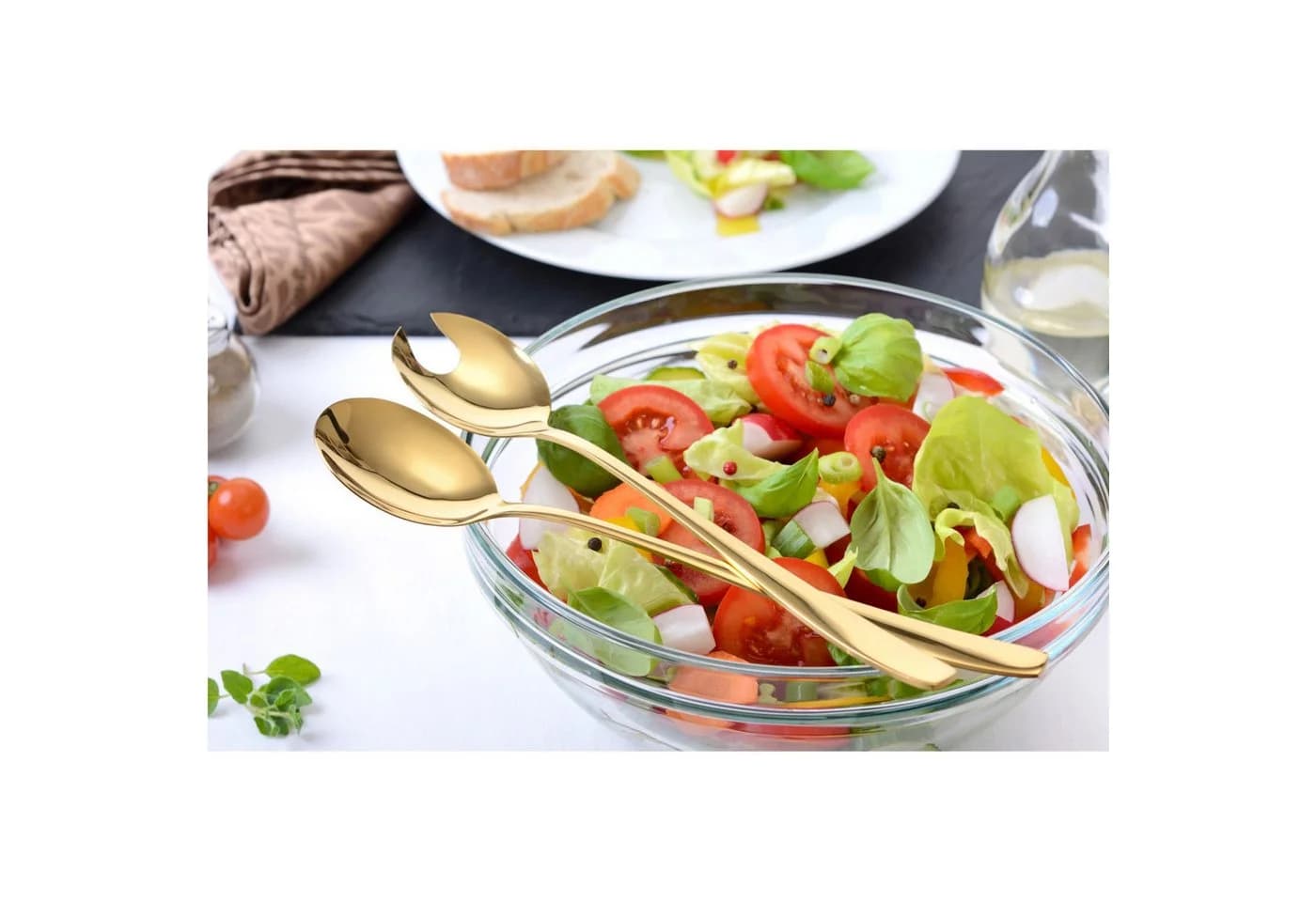 GRÄWE Salatbesteck 2-tlg. Edelstahl Gold