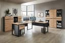 Innostyle Büromöbel-Set MEMPHIS IV 8-teilig Front Artisan Eiche Korpus Graphit Bild 2