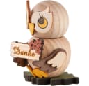 Kuhnert Dekofigur Eulenkind mit Danke-Schild 4cm Bild 1