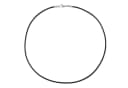 Auroris Lederband 90 cm Schwarz Echtleder Kette mit Edelstahl Karabinerverschluss Bild 3