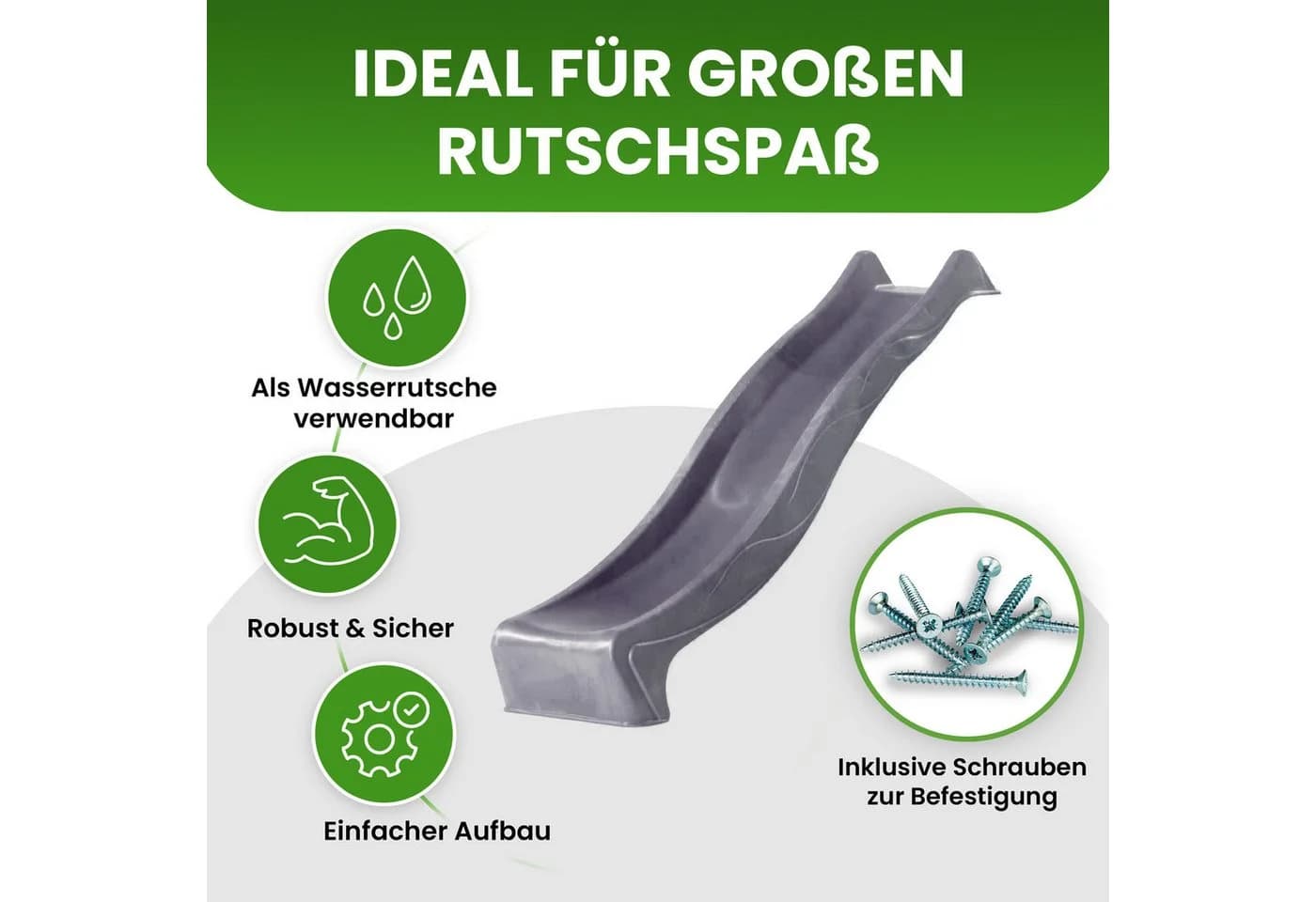 Gartenwelt Riegelsberger Anbaurutsche Anthrazit mit Wasseranschluss