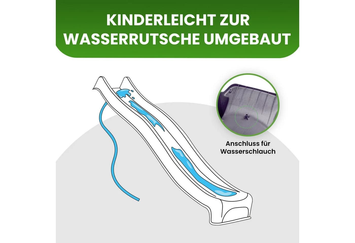 Gartenwelt Riegelsberger Anbaurutsche Anthrazit mit Wasseranschluss - Bild 5