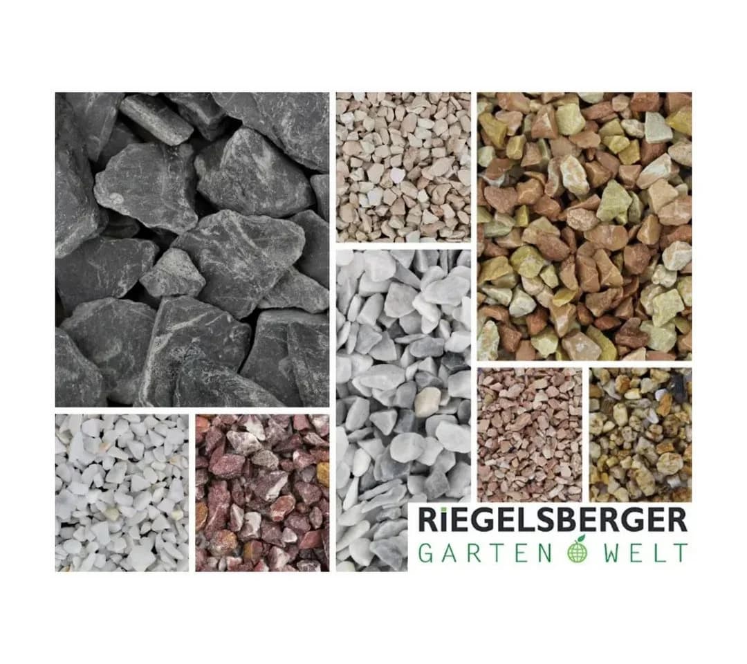 Gartenwelt Riegelsberger Ziersplitt Gewaschen Naturstein Deko Garten - Bild 2