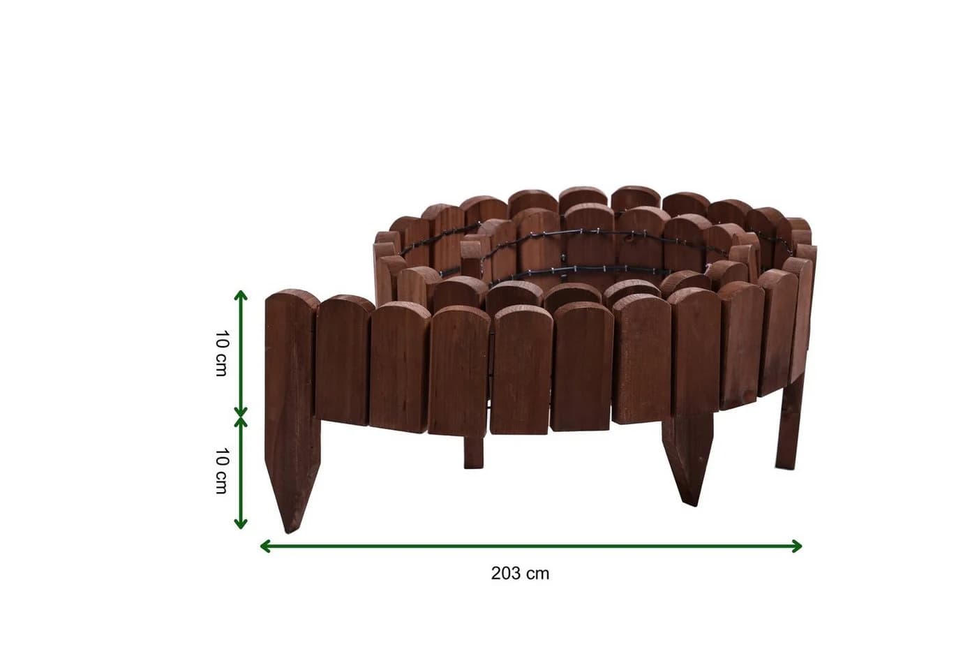 Gartenwelt Riegelsberger Rollborder Rasenkante Tannenholz Braun