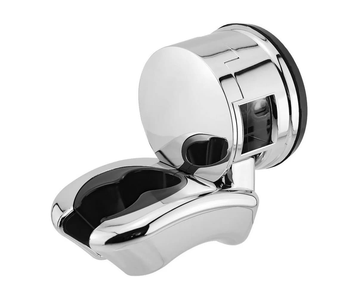 MidGard Duschkopfhalter mit Saugnapf Silber - Ohne Bohren