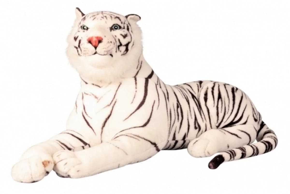 Geschenkestadl Plüschfigur Tiger Kuscheltier 110 cm Braun/Weiß
