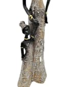 Geschenkestadl Afrikafigur Mutter mit Kind 31 cm Polystein Gold/Bronze/Schwarz Bild 3
